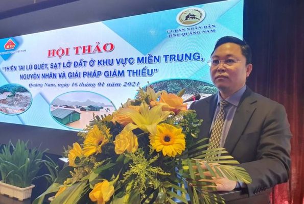 ông Lê Trí Thanh, Chủ tịch UBND tỉnh Quảng Nam phát biểu tại Hội thảo